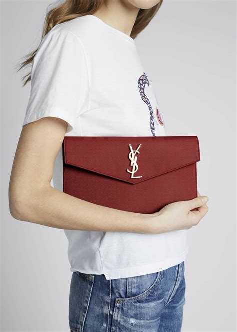 uptown medium ysl clutch